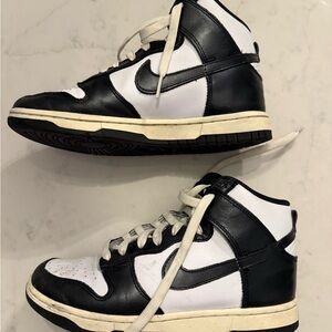 Nike Black and White High-Top Sneakers